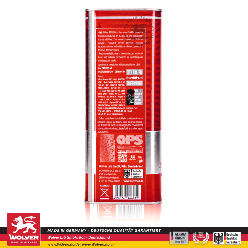 Nhớt hộp số Wolver ATF 6000 4L
