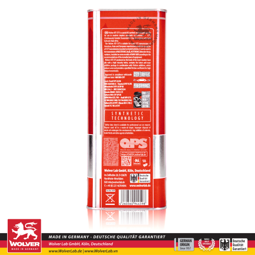 Nhớt hộp số Wolver ATF CVT 4L