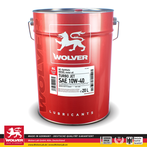 Wolver Turbo Jet 10W-40 CI-4 20L (Hàng Sắp Về)
